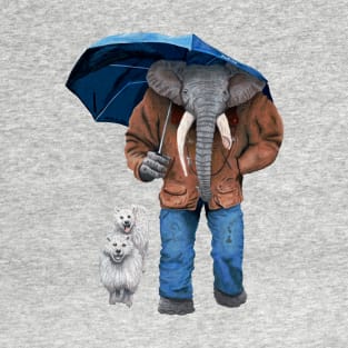 Dog Walking Fantasy Image T-Shirt